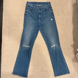 MOTHER Jeans - Hustler Ankle Fray Size 28